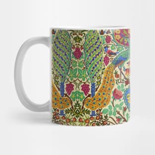 Oriental Floral Pattern with Peacocks and Deers Mug